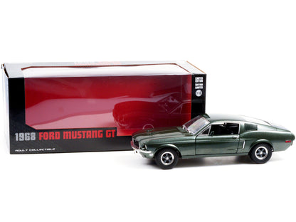 1968 Ford Mustang GT Fastback Highland Green Metallic 1/18 Diecast Model Car