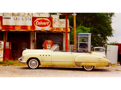 1949 Buick Roadmaster Convertible (Charlie Babbitt's) Yellow with Red Interior "Rain Man" (1988) Movie 1/18 Diecast Model Car