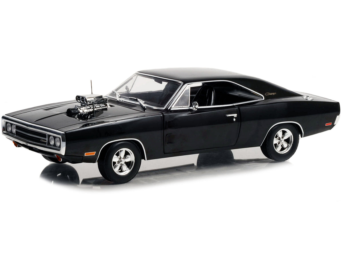 1970 Dodge Charger with Blown Engine Black "Artisan Collection" Series 1/18 Diecast Model Car
