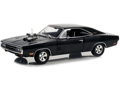 1970 Dodge Charger with Blown Engine Black "Artisan Collection" Series 1/18 Diecast Model Car