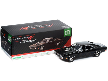 1970 Dodge Charger with Blown Engine Black "Artisan Collection" Series 1/18 Diecast Model Car