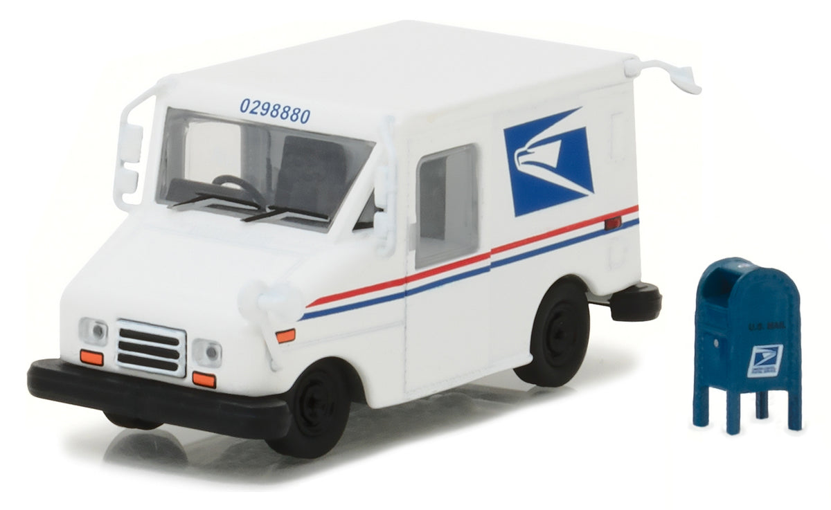 "United States Postal Service" (USPS) Long Life Postal Mail Delivery Vehicle (LLV) with Mailbox Accessory "Hobby Exclusive" 1/64 Diecast Model Car