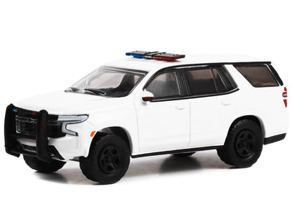 2022 Chevrolet Tahoe Police Pursuit Vehicle (PPV) White with Light Bar "Hot Pursuit" "Hobby Exclusive" Series 1/64 Diecast Model Car