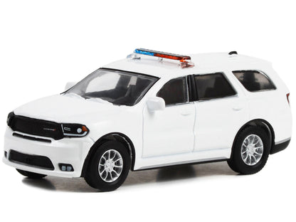 2022 Dodge Durango Pursuit Police Car with Lights White "Hot Pursuit" "Hobby Exclusive" Series 1/64 Diecast Model Car