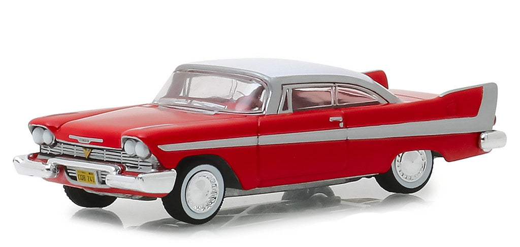 1958 Plymouth Fury Red with White Top "Christine" (1983) Movie "Hollywood Series" Release 23 1/64 Diecast Model Car