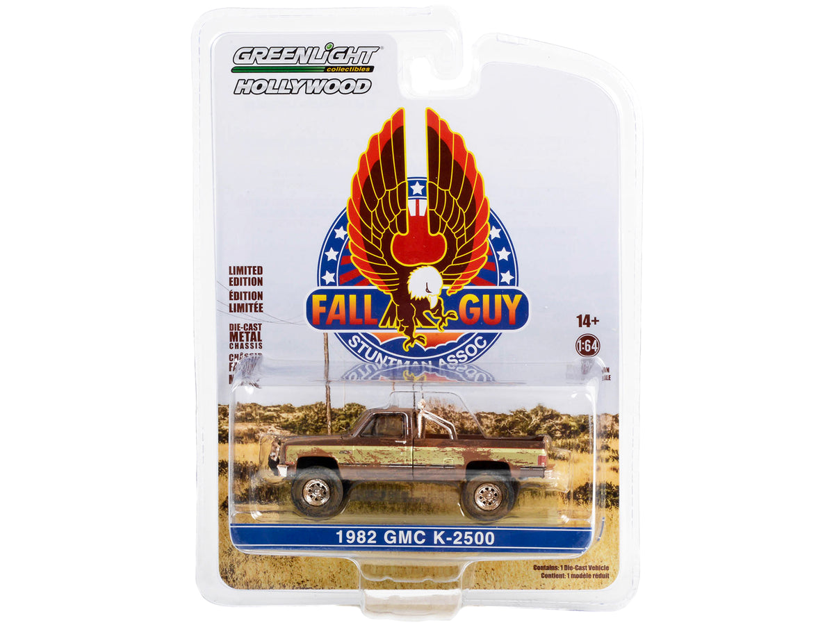 1982 GMC K-2500 Sierra Grande Pickup Truck Brown and Gold (Dirty Version) "Fall Guy Stuntman Association" Hollywood Special Edition 1/64 Diecast Model Car