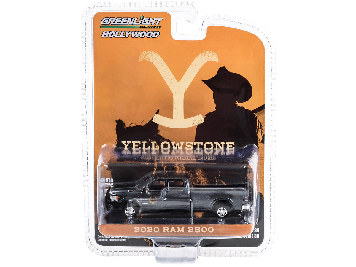 2020 Ram 2500 Pickup Truck Dark Gray Metallic "Montana Livestock Association" "Yellowstone" (2018-Current) TV Series "Hollywood Series" Release 39 1/64 Diecast Model Car