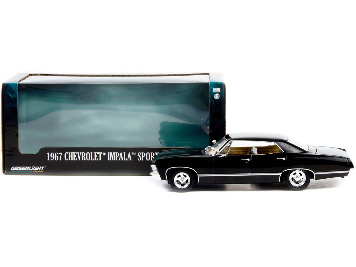 1967 Chevrolet Impala Sport Sedan Tuxedo Black 1/24 Diecast Model Car