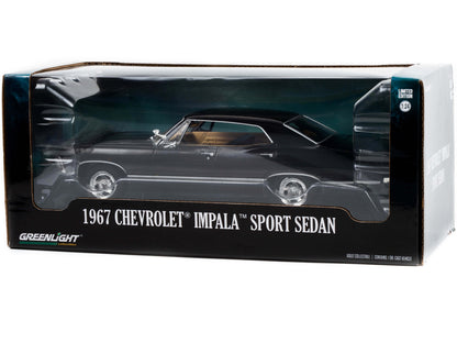 1967 Chevrolet Impala Sport Sedan Tuxedo Black 1/24 Diecast Model Car