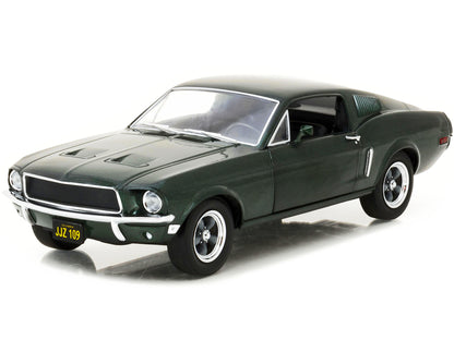 1968 Ford Mustang GT Fastback Highland Green Metallic 1/24 Diecast Model Car