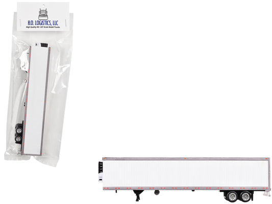 Box Dry Goods Trailer White 1/87 (HO) Scale Plastic Model
