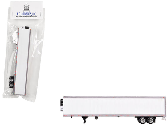 Box Dry Goods Trailer White 1/87 (HO) Scale Plastic Model