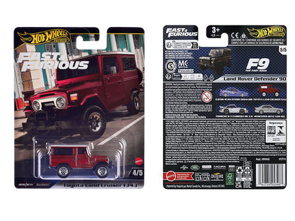 Toyota Land Cruiser FJ43 Red with White Top "The Fate of the Furious" (2017) Movie "Fast & Furious" Series Diecast Model Car