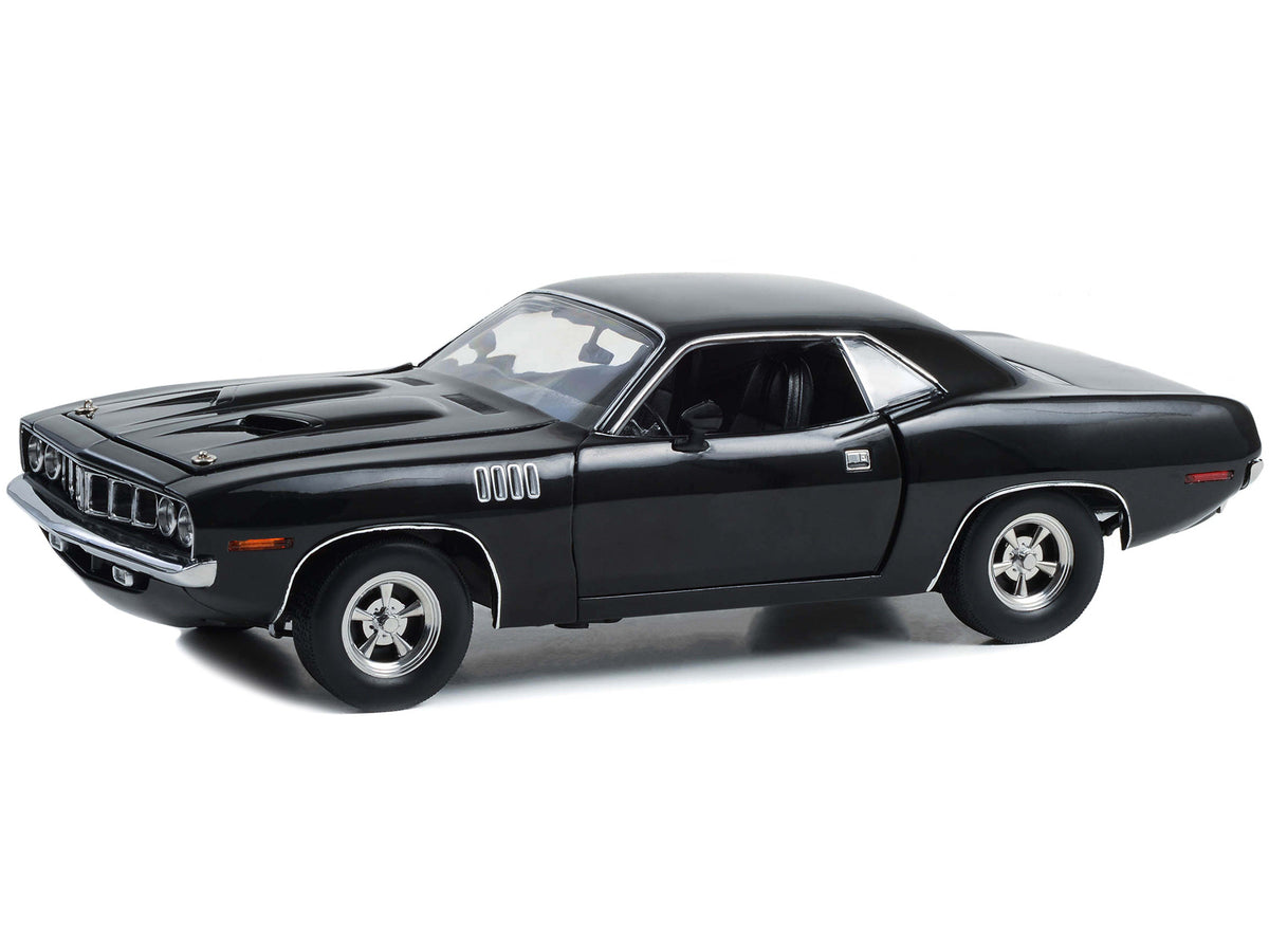 Plymouth Barracuda Black "John Wick: Chapter 4" (2023) Movie 1/18 Diecast Model Car