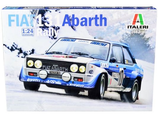 Skill 3 Model Kit Fiat 131 Abarth Rally #10 Winner "Montecarlo Rally" (1980) 1/24 Scale Model