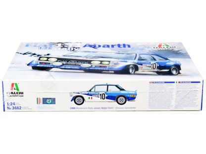 Skill 3 Model Kit Fiat 131 Abarth Rally #10 Winner "Montecarlo Rally" (1980) 1/24 Scale Model