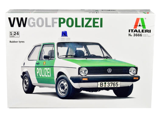 Skill 3 Model Kit 1978 Volkswagen Golf "Berlin Polizei (Police) Department" 1/24 Scale Model