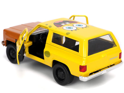 1980 Chevrolet K5 Blazer with SpongeBob SquarePants Diecast Figurine "Hollywood Rides" Series 1/32 Diecast Model Car