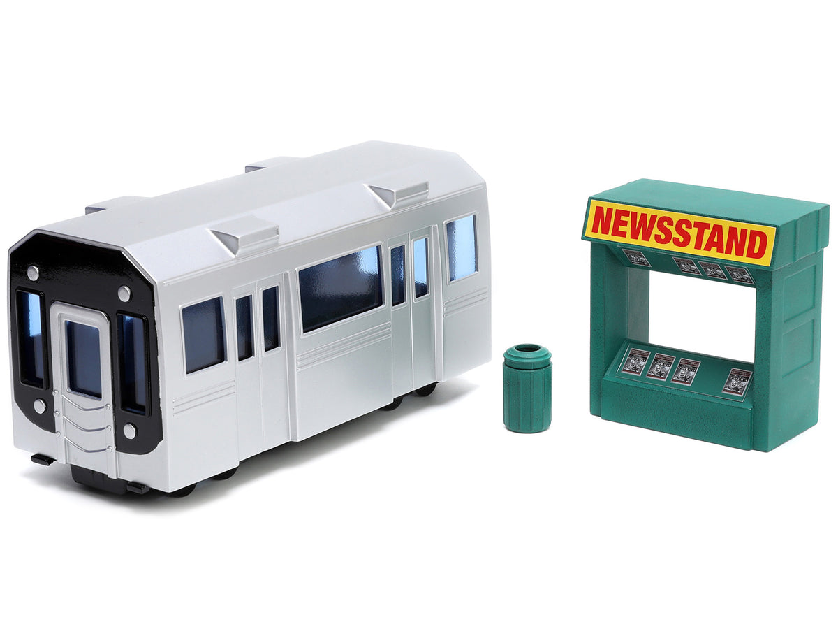 "Daily Bugle" and Subway Diorama Set with Spider-Man and J. Jonah Jameson Diecast Figures "Marvel's Spider-Man" "Nano Scene" Series Models