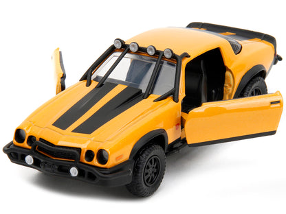 1977 Chevrolet Camaro Off-Road Version Yellow Metallic with Black Stripes "Transformers: Rise of the Beasts" (2023) Movie "Hollywood Rides" Series 1/32 Diecast Model Car
