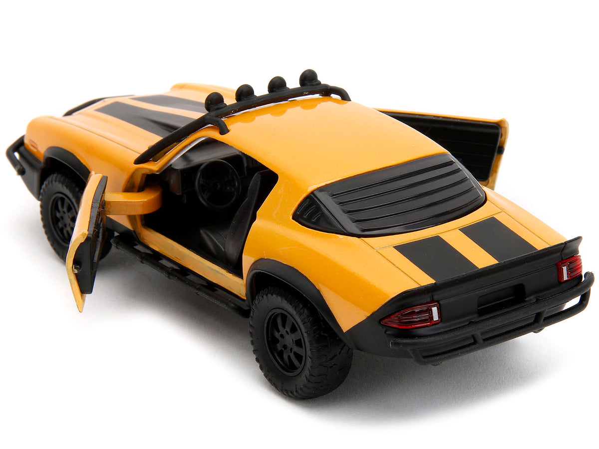 1977 Chevrolet Camaro Off-Road Version Yellow Metallic with Black Stripes "Transformers: Rise of the Beasts" (2023) Movie "Hollywood Rides" Series 1/32 Diecast Model Car