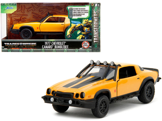 1977 Chevrolet Camaro Off-Road Version Yellow Metallic with Black Stripes "Transformers: Rise of the Beasts" (2023) Movie "Hollywood Rides" Series 1/32 Diecast Model Car
