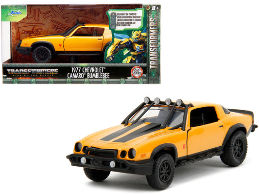1977 Chevrolet Camaro Off-Road Version Yellow Metallic with Black Stripes "Transformers: Rise of the Beasts" (2023) Movie "Hollywood Rides" Series 1/32 Diecast Model Car