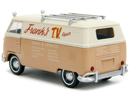 Volkswagen Bus "WheelJack" Tan and Beige "Frank's TV Repair" "Transformers: Rise of the Beasts" (2023) Movie "Hollywood Rides" Series 1/32 Diecast Model Car