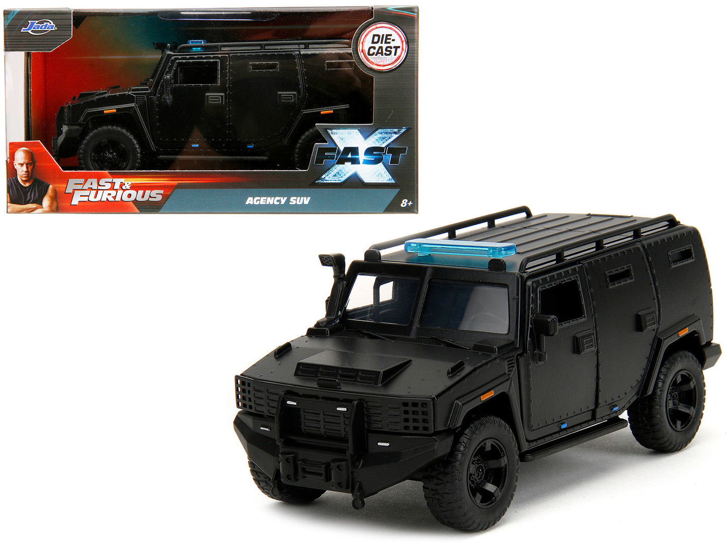 Agency SUV Matt Black "Fast X" (2023) Movie "Fast & Furious" Series 1/32 Diecast Model Car