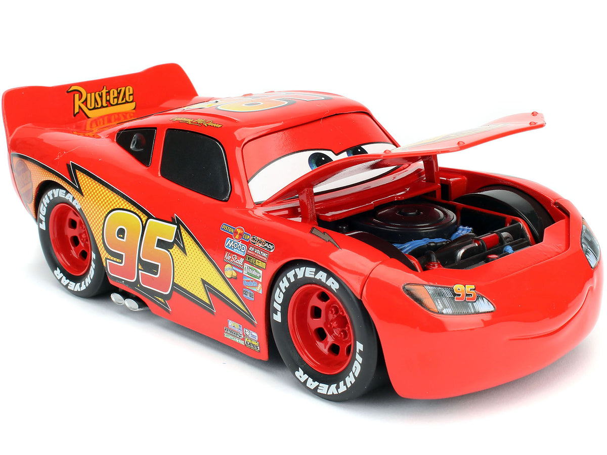 Lightning McQueen #95 Red with Extra Wheels Disney & Pixar "Cars" Movie "Hollywood Rides" Series Diecast Model Car