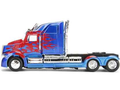 Western Star 5700 XE Phantom Truck Tractor Optimus Prime "Transformers: The Last Knight" (2017) Movie "Hollywood Rides" Series 1/32 Diecast Model Car