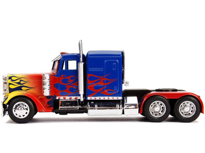 Optimus Prime Truck with Robot on Chassis from "Transformers" Movie "Hollywood Rides" Series 1/32 Diecast Model