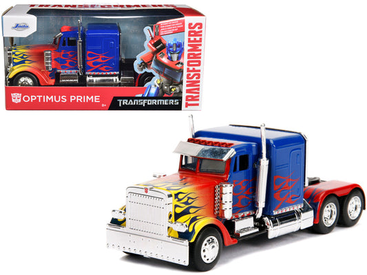 Optimus Prime Truck with Robot on Chassis from "Transformers" Movie "Hollywood Rides" Series 1/32 Diecast Model