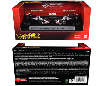 "MoneyGram Haas F1 Team" Formula One F1 World Championship (2025) 2 Piece Set Diecast Model Cars