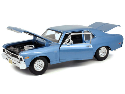 1970 Chevrolet Nova SS Coupe Blue Metallic 1/18 Diecast Model Car