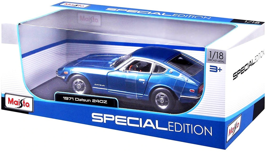 1971 Datsun 240z Blue Metallic 1/18 Diecast Model Car