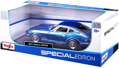 1971 Datsun 240z Blue Metallic 1/18 Diecast Model Car