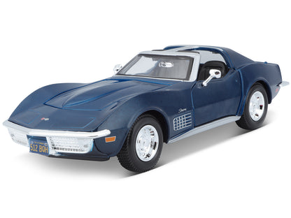 1970 Chevrolet Corvette Blue 1/24 Diecast Model Car
