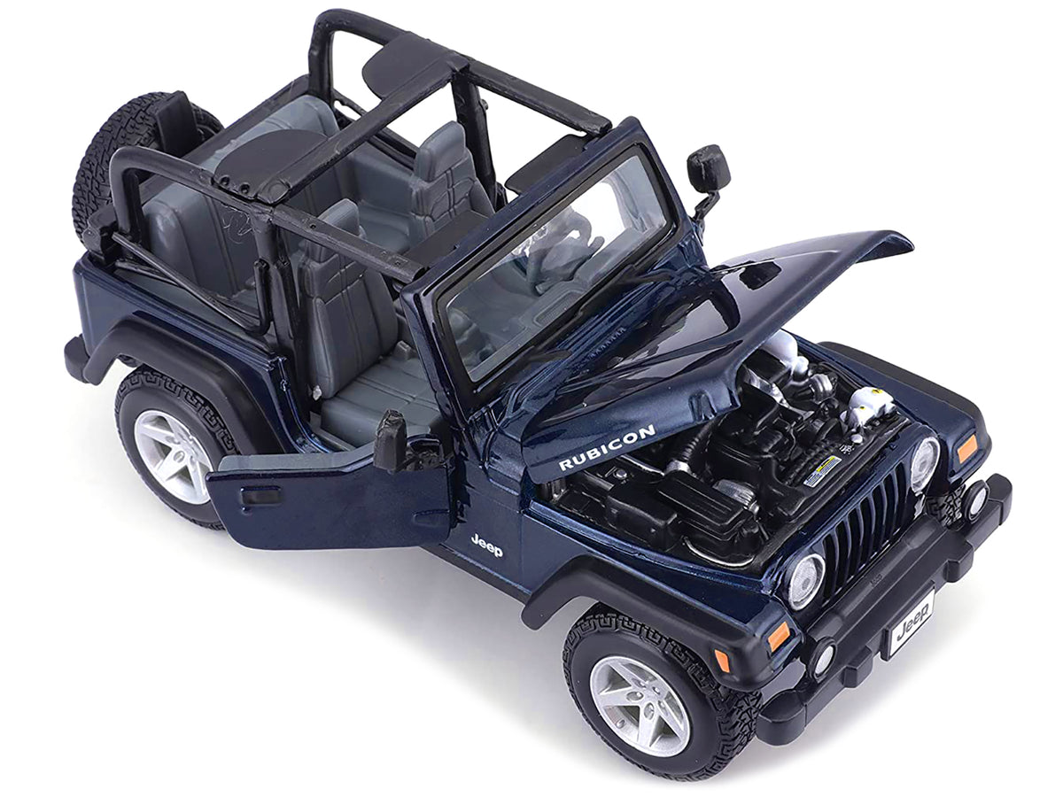 Jeep Wrangler Rubicon Dark Blue 1/27 Diecast Model Car