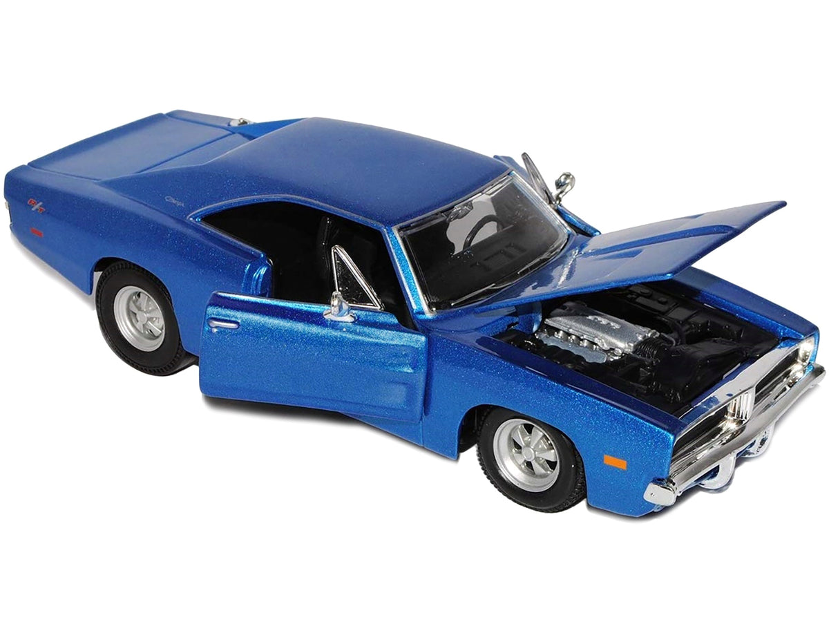 1969 Dodge Charger R/T Hemi Blue 1/25 Diecast Model Car