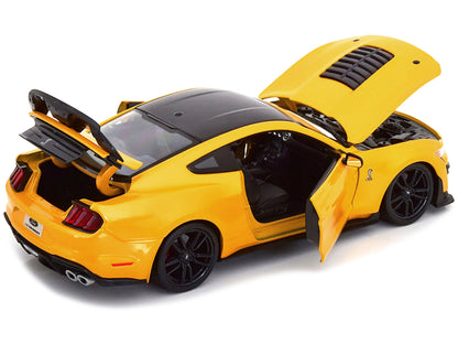 2020 Ford Mustang Shelby GT500 Yellow with Black Top "Special Edition" 1/18 Diecast Model Car