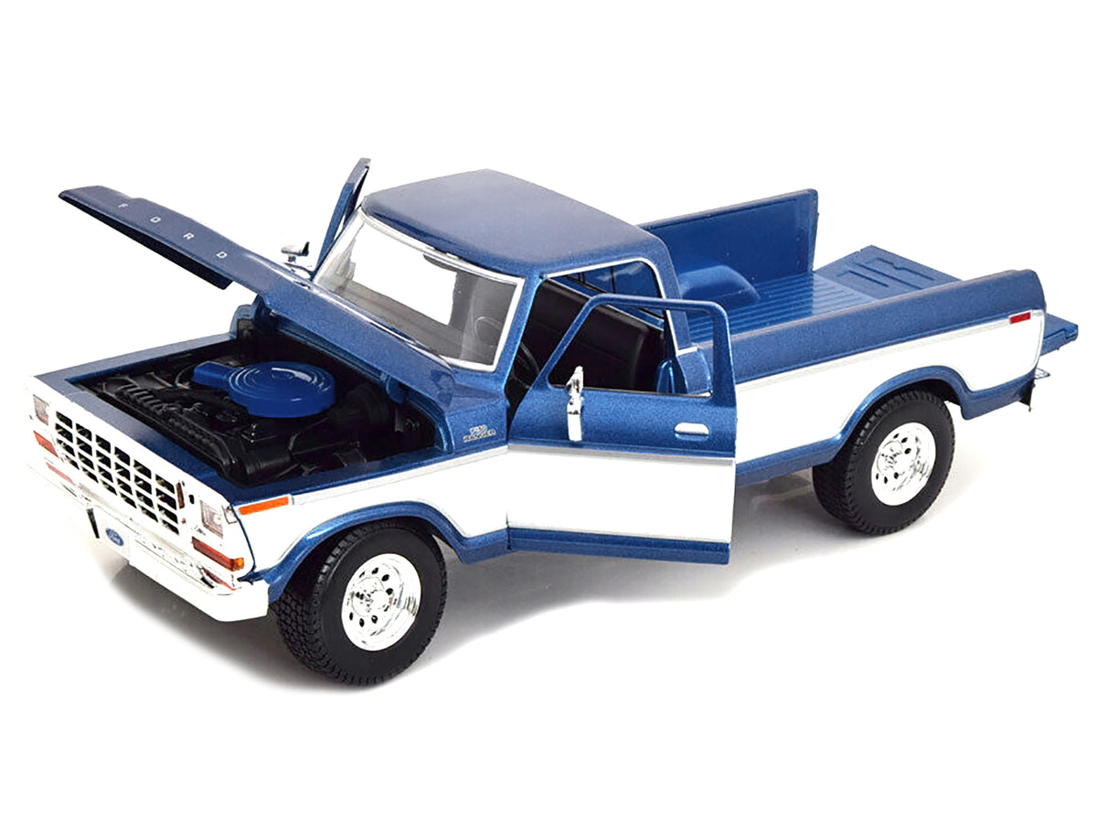 1979 Ford F-150 Ranger Pickup Truck Blue Metallic and Cream "Special Edition" 1/18 Diecast Model Car