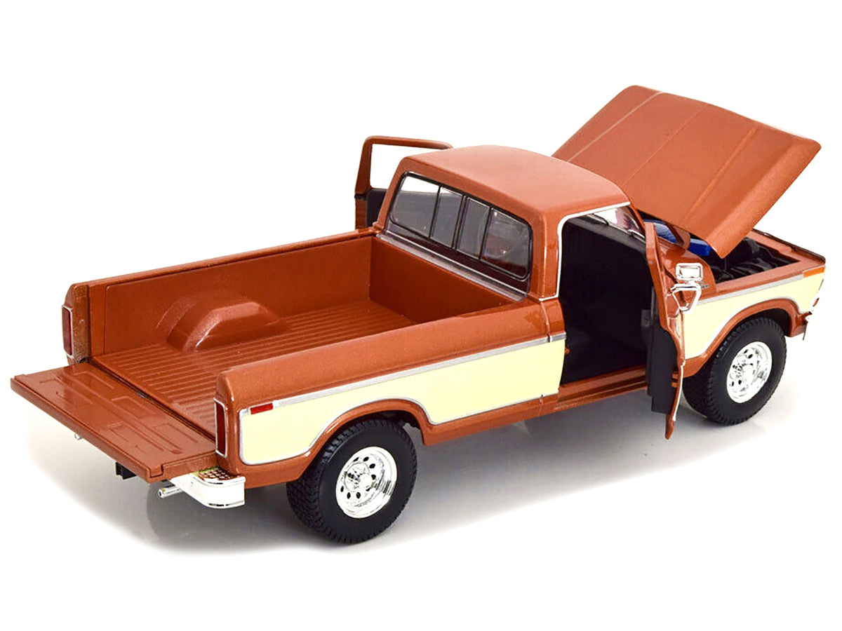 1979 Ford F-150 Ranger Pickup Truck Brown Metallic and Cream "Special Edition" 1/18 Diecast Model Car