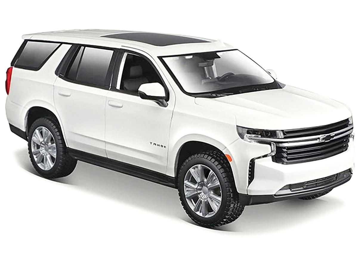 2021 Chevrolet Tahoe White with Sunroof "Special Edition" 1/26 Diecast Model Car