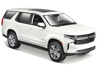 2021 Chevrolet Tahoe White with Sunroof "Special Edition" 1/26 Diecast Model Car