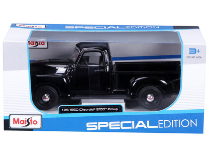 1950 Chevrolet 3100 Pickup Truck Black 1/25 Diecast Model Car