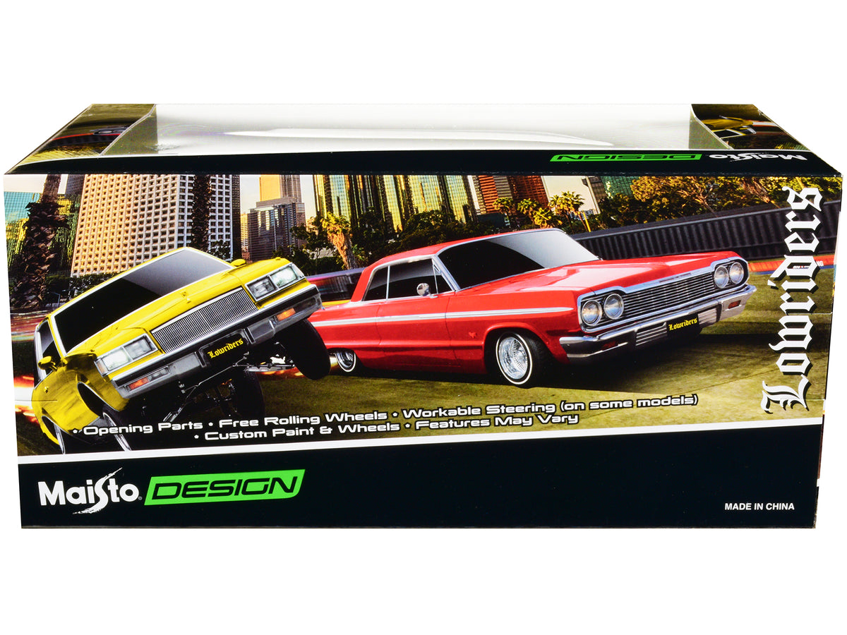 1965 Chevrolet El Camino Lowrider Gold Metallic with Graphics "Lowriders" Series 1/25 Diecast Model Car