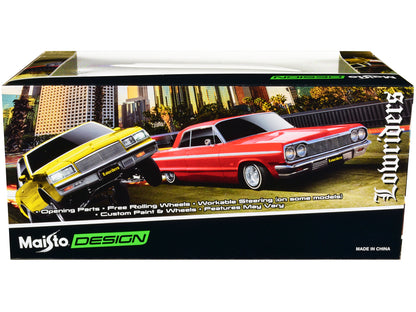 1965 Chevrolet El Camino Lowrider Gold Metallic with Graphics "Lowriders" Series 1/25 Diecast Model Car