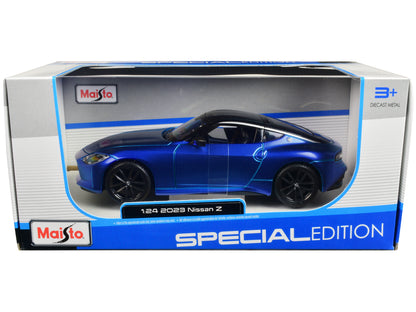 2023 Nissan Z Blue Metallic with Black Top "Special Edition" Series 1/24 Diecast Model Car
