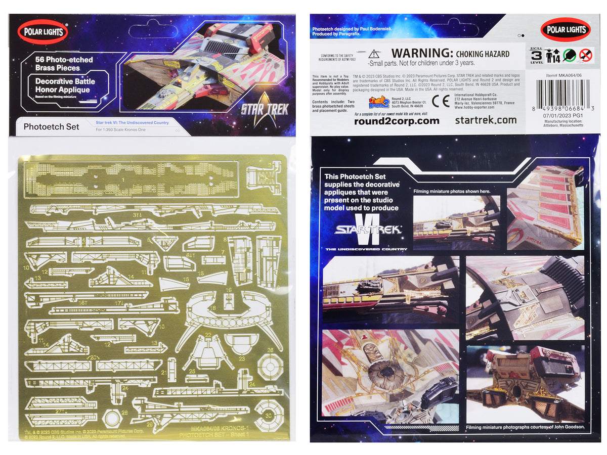 Photoetch Set for Klingon Kronos One Spaceship "Star Trek VI: The Undiscovered Country" (1991) Movie 1/350 Scale